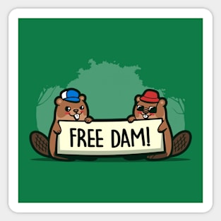 Free Dam! Sticker
